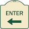Signmission Parking Lot Enter Left Arrow Heavy-Gauge Aluminum Architectural Sign, 18" x 18", TG-1818-23427 A-DES-TG-1818-23427 - alternate 1